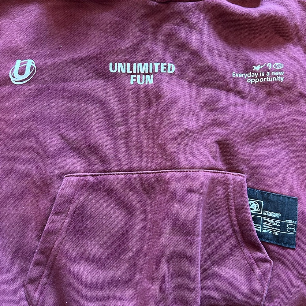 Zara Boys Maroon Hoodie size 3T - Picture 2 of 4